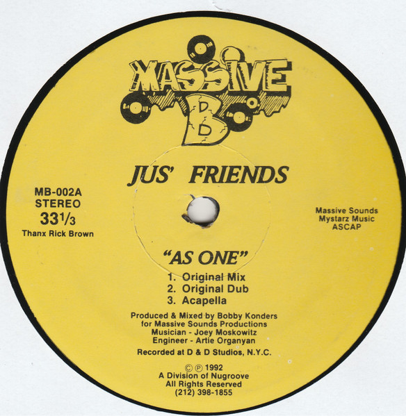 Jus' Friends - As One | Massive B (MB-002) - main Jus' Friends - As One | Massive B (MB-002) - main
