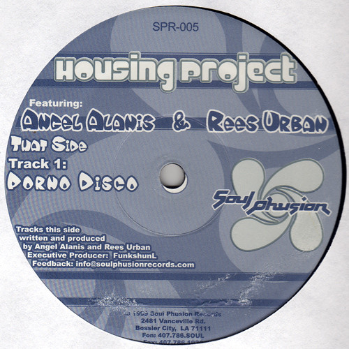 Angel Alanis & Rees Urban - Housing Project | Soul Phusion Records (SPR-005) - 3