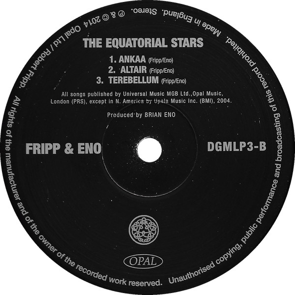 Fripp & Eno - The Equatorial Stars | Discipline Global Mobile (DGMLP3) - 4 Fripp & Eno - The Equatorial Stars | Discipline Global Mobile (DGMLP3) - 4