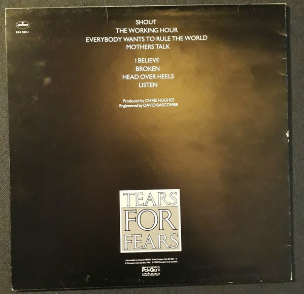 Tears For Fears - Songs From The Big Chair | Mercury (824 300-1) - 2