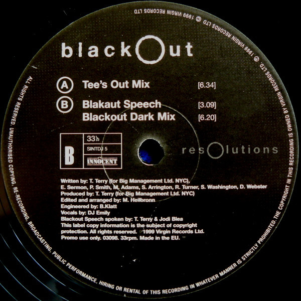 Todd Terry - Blackout | Innocent (SINTDJ 5) - 3 Todd Terry - Blackout | Innocent (SINTDJ 5) - 3