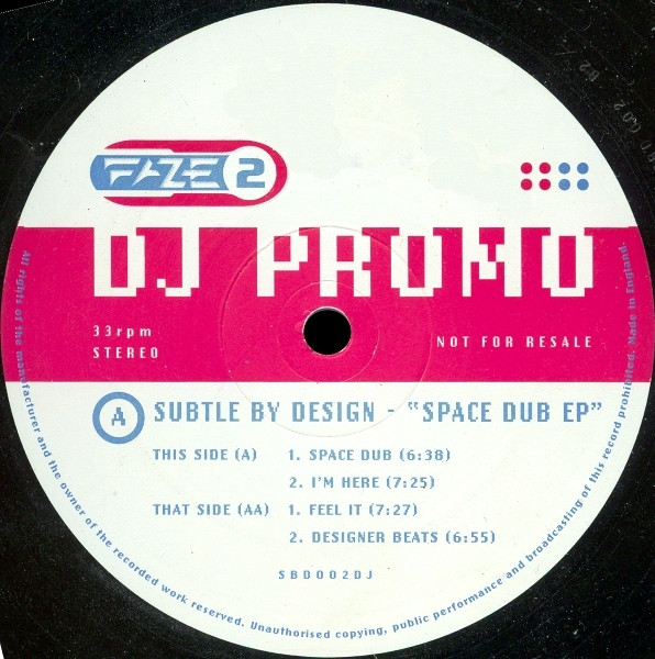 Subtle By Design - Space Dub EP | Faze 2 (SBD002DJ)