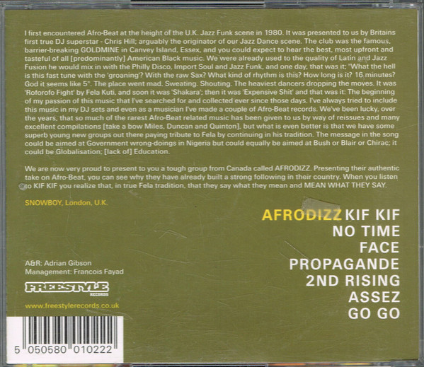 Afrodizz - Kif Kif | Freestyle Records (FSR CD002) - 2