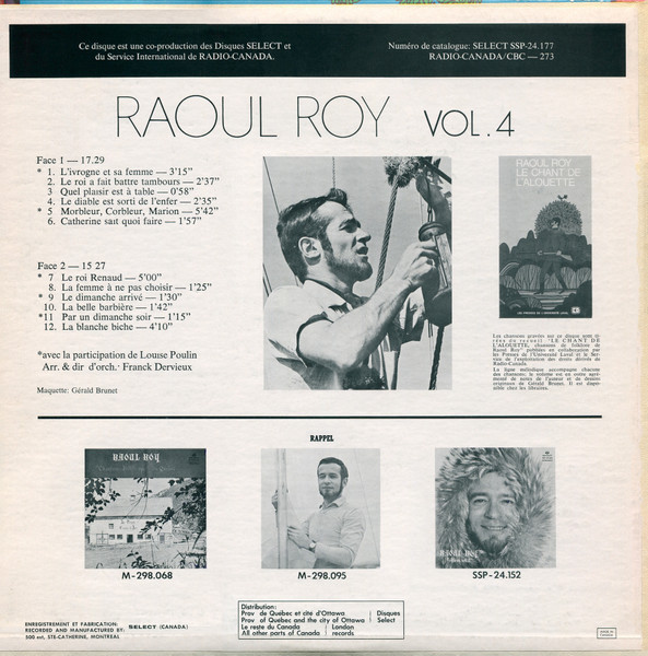 Raoul Roy - Vol. 4 [Vinyl] | Select (SSP-24.177) - 2