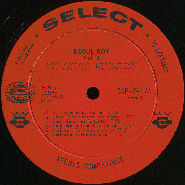 Raoul Roy - Vol. 4 [Vinyl] | Select (SSP-24.177) - 3