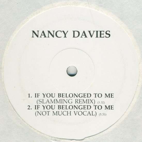 Nancy Davis - If You Belonged To Me | PWL International (PWLT 221) - main