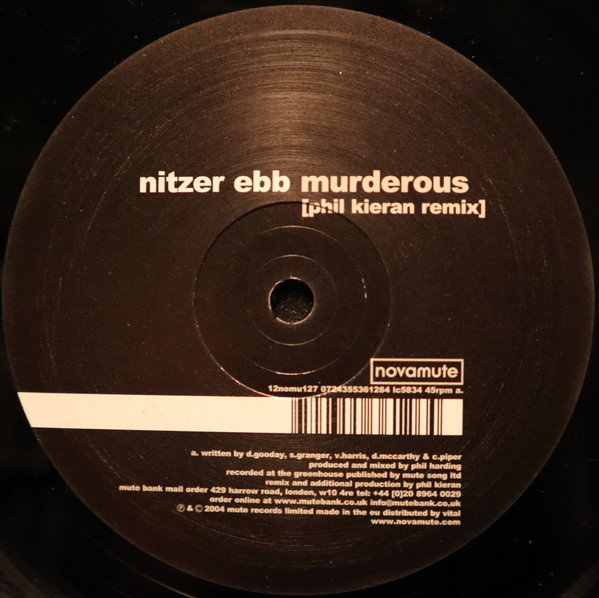 Nitzer Ebb - Murderous / Control I'm Here | Novamute (12nomu127)
