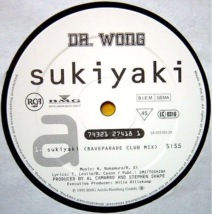 Dr. Wong - Sukiyaki | BMG Ariola Hamburg GmbH (74321 27418 1)