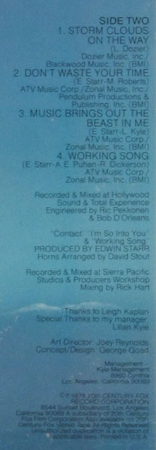 Edwin Starr - Clean | 20th Century Fox Records (T-559) - 6