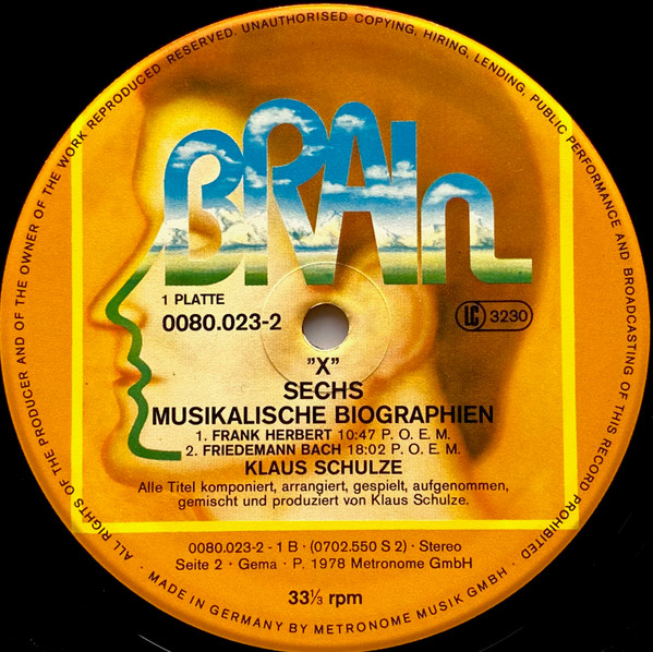 Klaus Schulze - "X" | Brain (0080.023) - 6