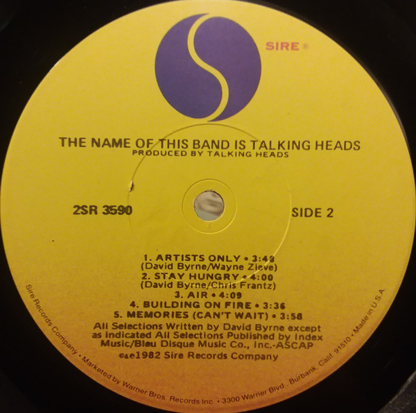 Talking Heads - The Name Of This Band Is Talking Heads | Sire (2SR 3590) - 4