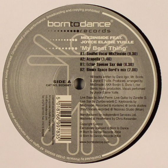 Mix2Inside Feat. Joyce Elaine Yuille - My Best Thing | Born To Dance Records (B2D008T)