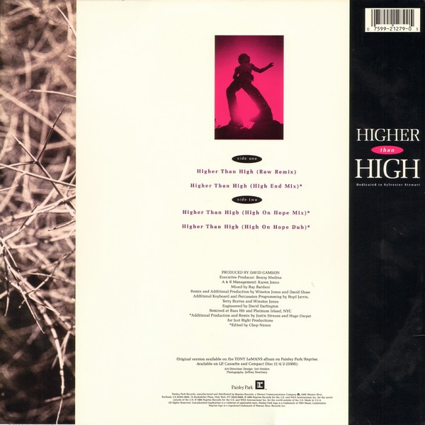 Tony LeMans - Higher Than High | Paisley Park (0-21279) - 2