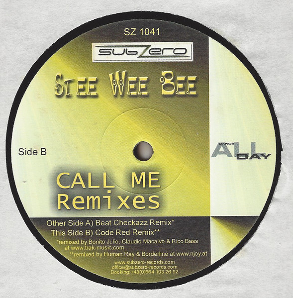Stee Wee Bee - Call Me (Remixes) | Sub-Zero Records (SZ 1041) - 2