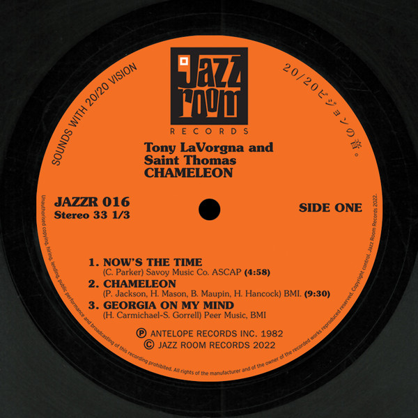 Tony Lavorgna And The St. Thomas Jazz Quartet - Chameleon | Jazz Room Records (JAZZR 016) - 3