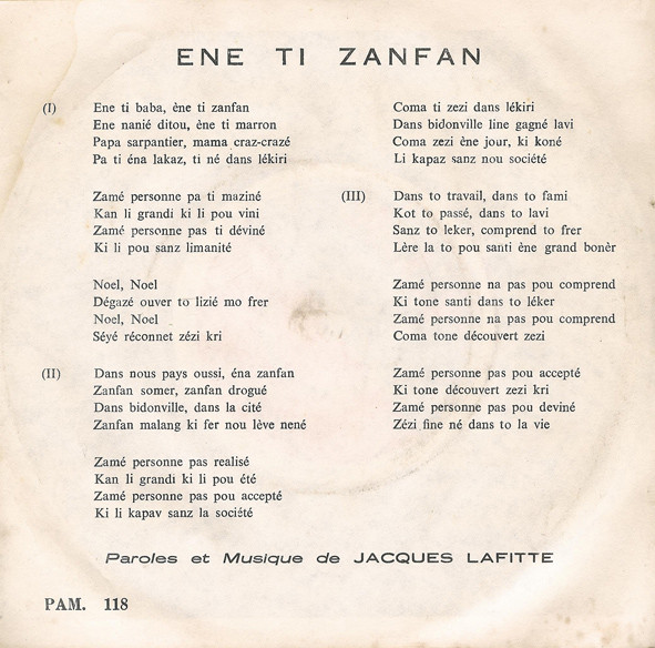Les Pèlerins D'Espérance - Ziska Kan / Ene Ti Zanfan | A.I.T. Records (PAM 118) - 2