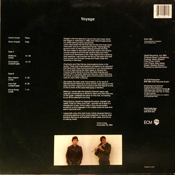 Chick Corea , Steve Kujala - Voyage | ECM Records (1-25013) - 2