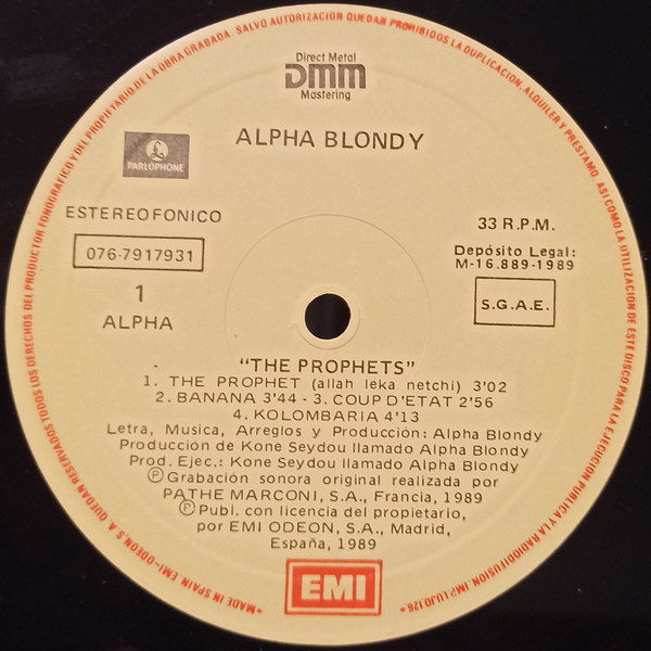 Alpha Blondy And The Solar System - The Prophets | EMI (076-7917931) - 3