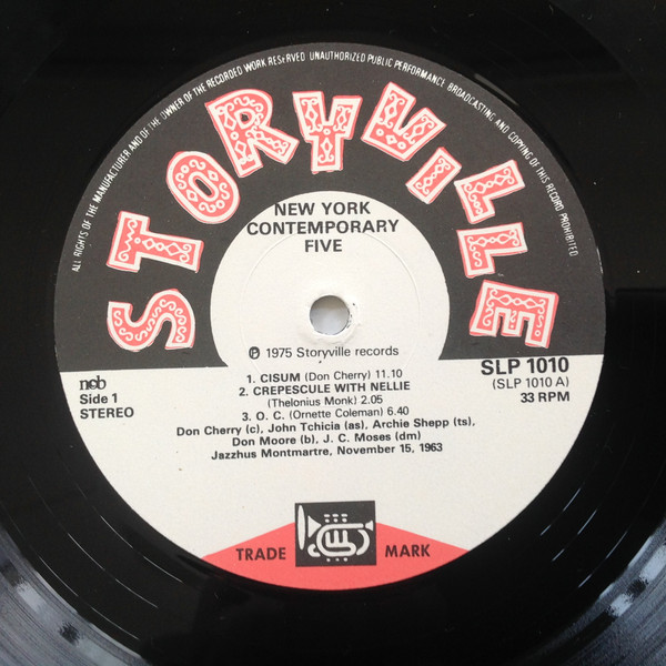 Archie Shepp & The New York Contemporary Five - Archie Shepp & The New York Contemporary Five | Storyville (SLP 1010) - 3