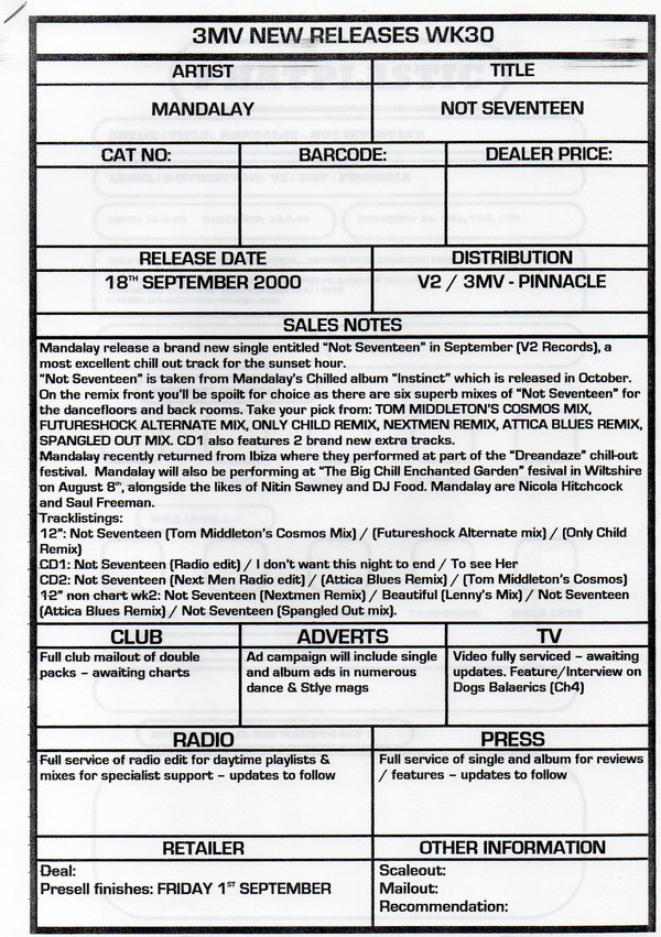 Mandalay - Not Seventeen | V2 (VVR5014156P) - 7 Mandalay - Not Seventeen | V2 (VVR5014156P) - 7