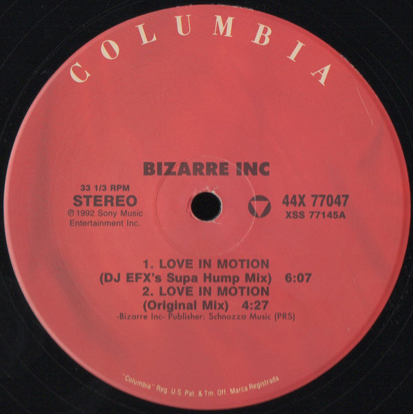Bizarre Inc - Love In Motion | Columbia (44X 77047) - 4 Bizarre Inc - Love In Motion | Columbia (44X 77047) - 4
