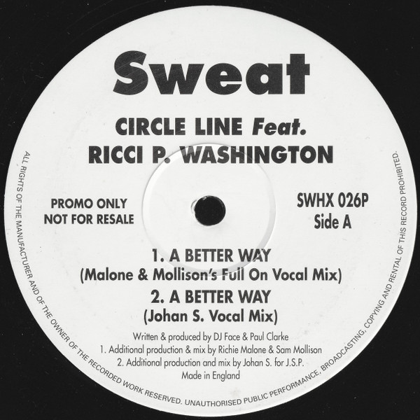 Circle Line Feat. Ricci P. Washington - A Better Way | Sweat (SWHX 026P) - main