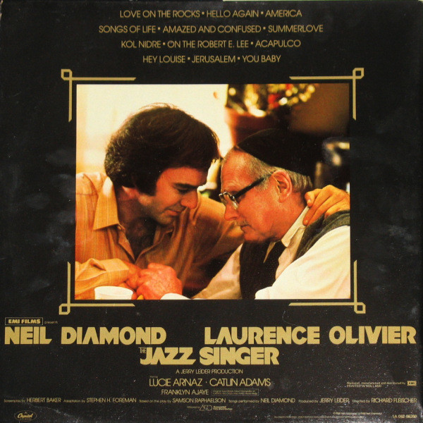 Neil Diamond - The Jazz Singer (Original Songs From The Motion Picture) | Capitol Records (1A 062-86266) - 4
