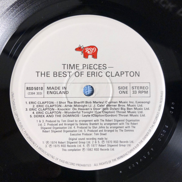 Eric Clapton - Time Pieces (The Best Of Eric Clapton) | RSO (RSD 5010) - 2