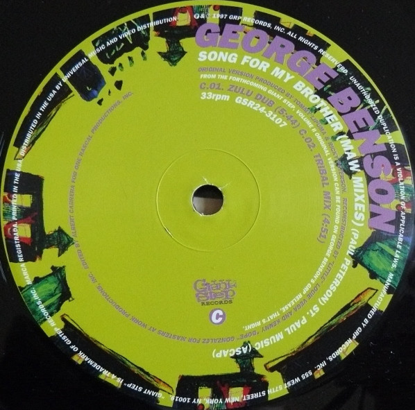 George Benson - Song For My Brother (MAW Mixes) | Giant Step Records (GSR24-3107) - 5