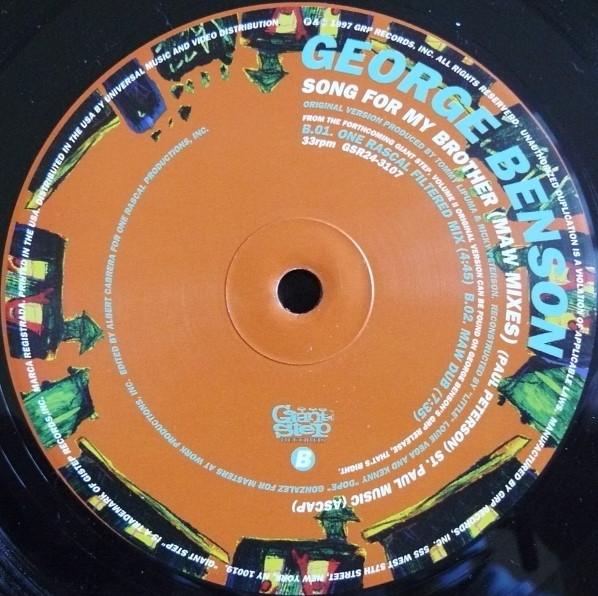 George Benson - Song For My Brother (MAW Mixes) | Giant Step Records (GSR24-3107) - 4