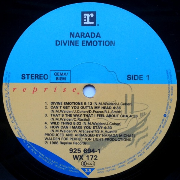Narada - Divine Emotion | Reprise Records (925 694-1) - 3 Narada - Divine Emotion | Reprise Records (925 694-1) - 3