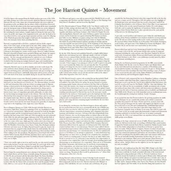 Joe Harriott Quintet - Movement | Decca (33SCX 1627) - 3