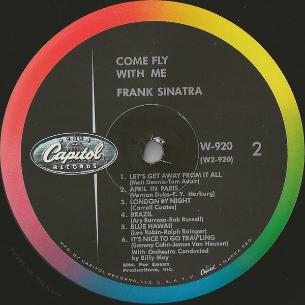 Frank Sinatra , Billy May And His Orchestra - Come Fly With Me | Capitol Records (W920) - 4