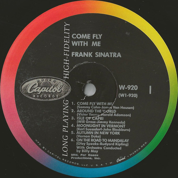Frank Sinatra , Billy May And His Orchestra - Come Fly With Me | Capitol Records (W920) - 3