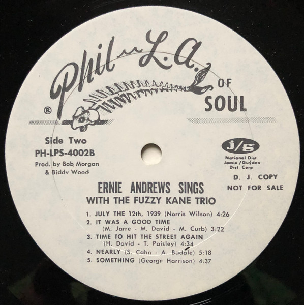 Ernie Andrews And The Fuzzy Kane Trio - Ernie Andrews Sings With The Fuzzy Kane Trio | Phil L.A. Of Soul (4002) - 4 Ernie Andrews And The Fuzzy Kane Trio - Ernie Andrews Sings With The Fuzzy Kane Trio | Phil L.A. Of Soul (4002) - 4