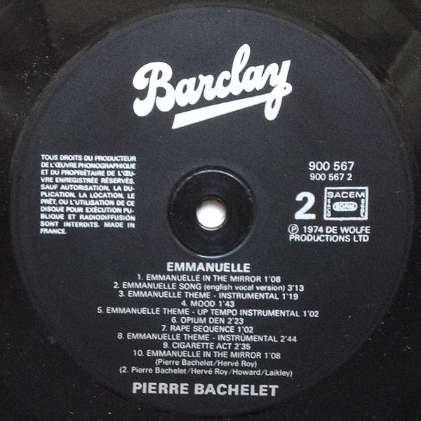 Pierre Bachelet - Emmanuelle (Bande Originale Du Film) | Barclay (900 567) - 4