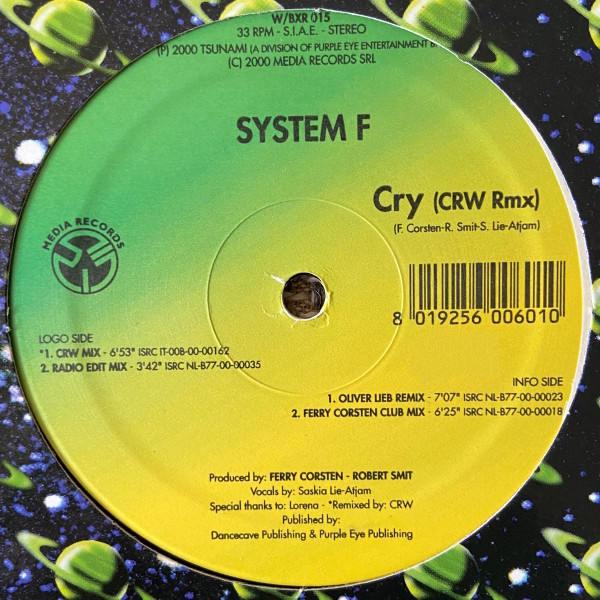 System F - Cry (Remixes) | W/BXR (W/BXR 015)
