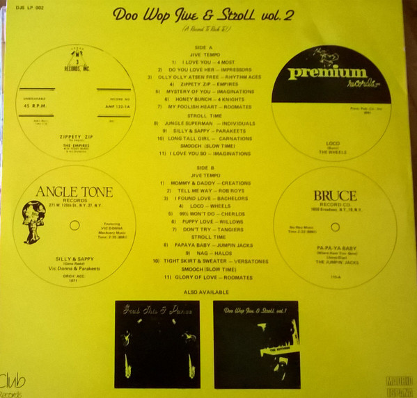 Various - Doo Wop Jive & Stroll Vol. 2 | Club Records (DJS LP 002) - 2 Various - Doo Wop Jive & Stroll Vol. 2 | Club Records (DJS LP 002) - 2