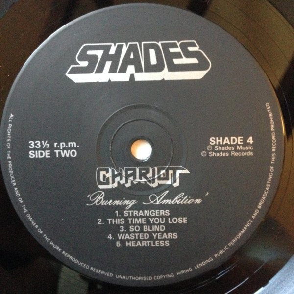 Chariot - Burning Ambition | Shades Records (SHADE 4) - 4