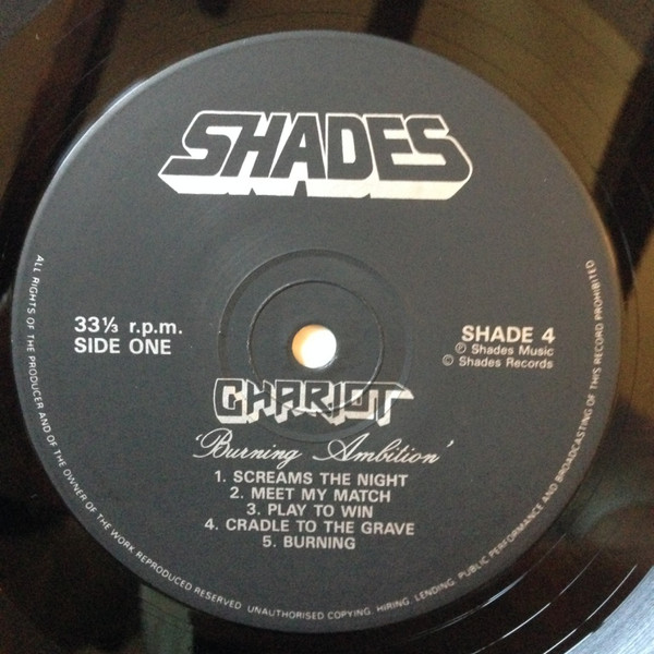 Chariot - Burning Ambition | Shades Records (SHADE 4) - 3