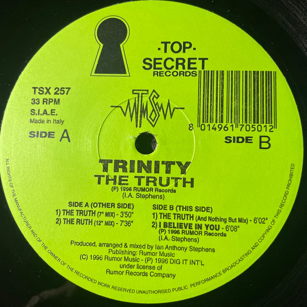 Trinity - The Truth | Top Secret Records (TSX 257)