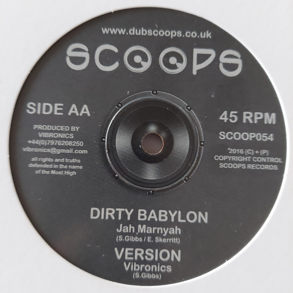 Jah Marnyah , Vibronics - Tralalalala /  ﻿Dirty Babylon | Scoops (SCOOP054) - main