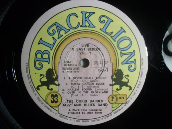 Chris Barber - In East Berlin - Vol. 1 | Black Lion Records ((S) 4262) - 3