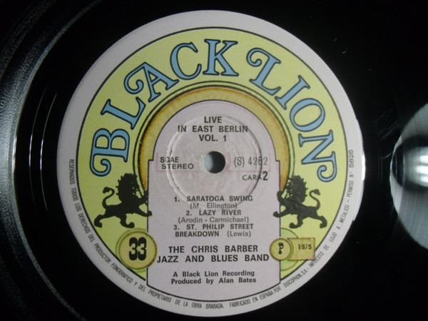 Chris Barber - In East Berlin - Vol. 1 | Black Lion Records ((S) 4262) - 4