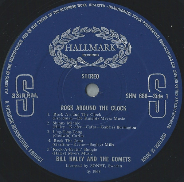Bill Haley And His Comets - Rock Around The Clock | Hallmark Records (SHM 668) - 3