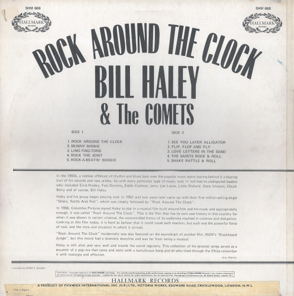 Bill Haley And His Comets - Rock Around The Clock | Hallmark Records (SHM 668) - 2