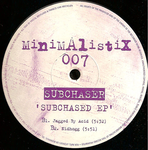 Subchaser - Subchased EP | Minimalistix (MN007) - 2