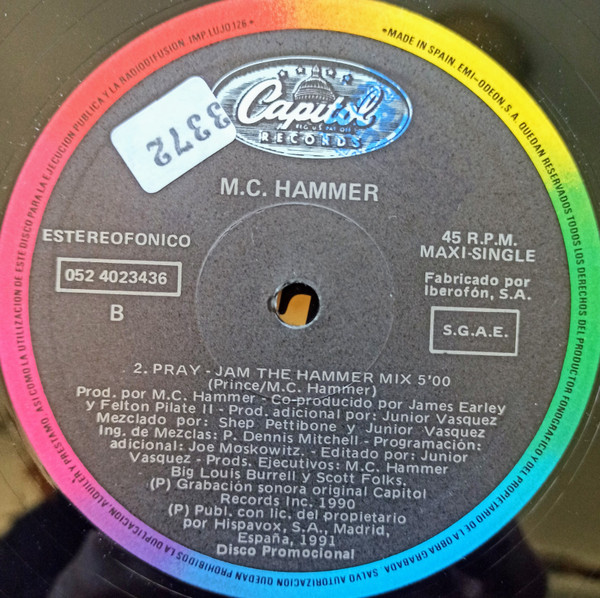 MC Hammer - Pray | Capitol Records (052 40 2343 6) - 4 MC Hammer - Pray | Capitol Records (052 40 2343 6) - 4