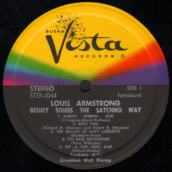Louis Armstrong - Disney Songs The Satchmo Way | Buena Vista Records (BVS - 4044) - 3