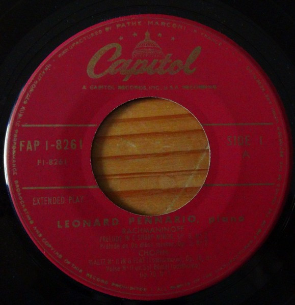 Sergei Rachmaninoff / Frédéric Chopin , Leonard Pennario - Prelude In C Sharp Minor, Prelude In G Minor / Waltz No. 4 In F Major, Waltz No. 11 In G Flat | Capitol Records (FAP-8261) - 3 Sergei Rachmaninoff / Frédéric Chopin , Leonard Pennario - Prelude In C Sharp Minor, Prelude In G Minor / Waltz No. 4 In F Major, Waltz No. 11 In G Flat | Capitol Records (FAP-8261) - 3